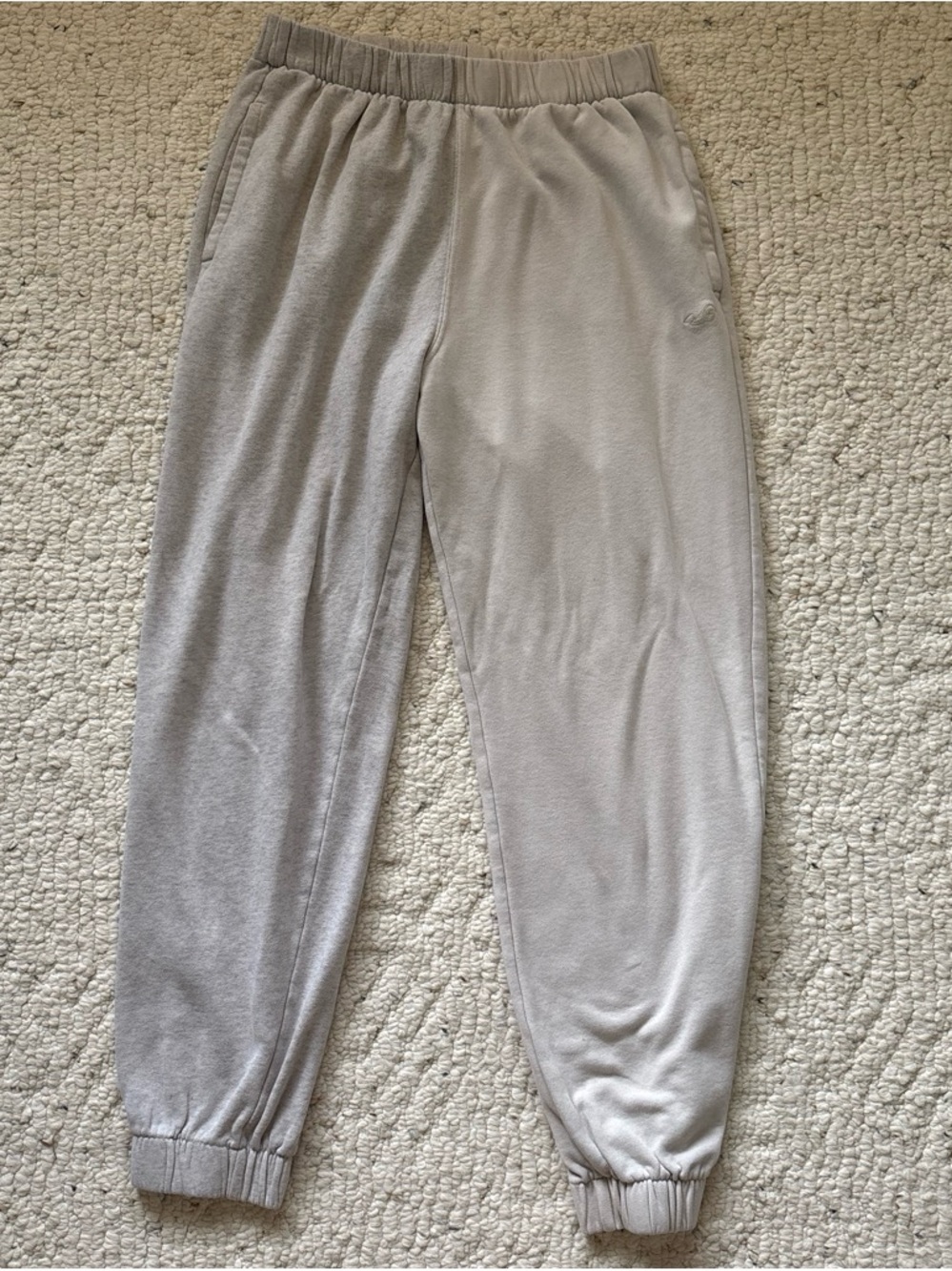 Hollister Light Gray Womans Sweatpants - Cozy Elastic Waist Joggers